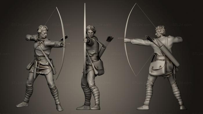 Figurines heroes, monsters and demons (Archer, STKM_0417) 3D models for cnc